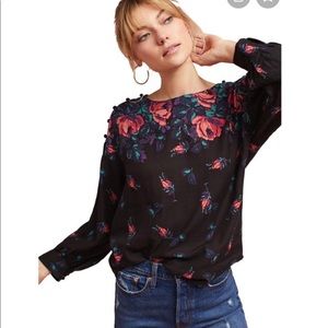 Anthropologie Maeve Gardania Long-sleeve Blouse